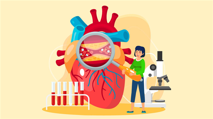Illustration of a girl with a heart and heart monitoring