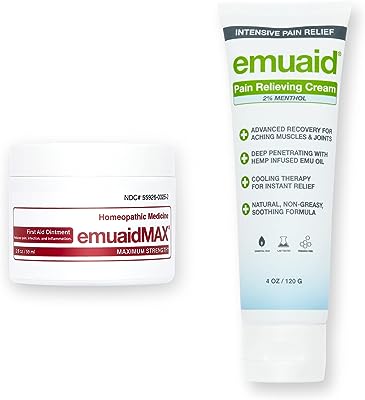 emuaid EMUAIDMAX Neuropathy Bundle - EMUAIDMAX Maximum Strength 2oz Pain Relieving Cream 5oz